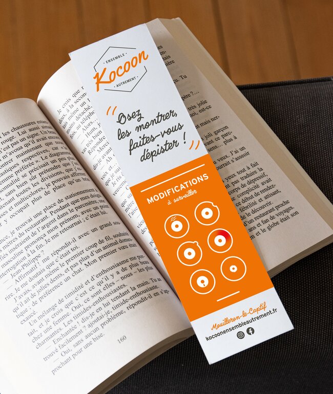 Recto du marque page Kocoon