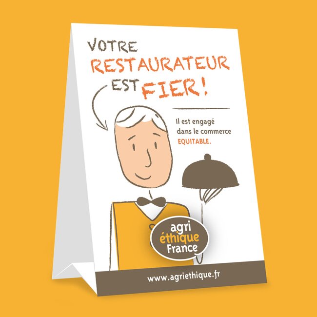 Chevalet de table pour restaurant